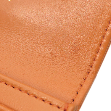 シャネル CHANEL マトラッセ カードホルダー オレンジ ラムスキン カードケース ゴールド金具 ココマーク コインケース 小銭入れ