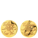 ティファニー Tiffany & Co ノーツ ラウンド ロゴ ニューヨーク イエローゴールド K18YG ピアス 750 18K YG キャッチ社外品