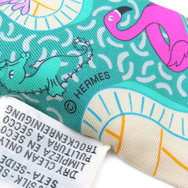 エルメス HERMES ツイリー グリーン×イエロー×マルチカラー シルク スカーフ 【SPLASH PARK/スプラッシュパーク】