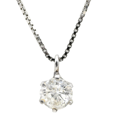 ノンブランド NON BRAND ダイヤペンダント プラチナシルバー Pt900 ダイヤモンド Pt850(チェーン) ネックレス 1P 1粒