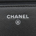 シャネル CHANEL ボーイシャネル ブラック キャビアスキン チェーンウォレット ブラック金具 黒 チェーンショルダー