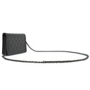 シャネル CHANEL ボーイシャネル ブラック キャビアスキン チェーンウォレット ブラック金具 黒 チェーンショルダー