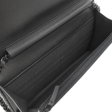 シャネル CHANEL ボーイシャネル ブラック キャビアスキン チェーンウォレット ブラック金具 黒 チェーンショルダー