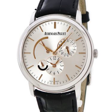 腕時計 オーデマピゲ AUDEMARS PIGUET ジュール オーデマ デュアルタイム 26380BC.OO.D002CR.01 自動巻き メンズ OH済 K18WG無垢 シルバー