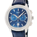 腕時計 ピアジェ PIAGET POLO ポロ デイト G0A43002 自動巻き メンズ OH済 ブルー バー スーパールミノバ 水平ギヨシェ クロノグラフ