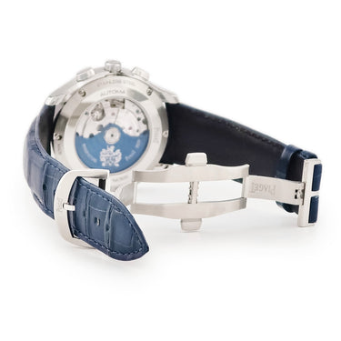 腕時計 ピアジェ PIAGET POLO ポロ デイト G0A43002 自動巻き メンズ OH済 ブルー バー スーパールミノバ 水平ギヨシェ クロノグラフ