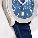 腕時計 ピアジェ PIAGET POLO ポロ デイト G0A43002 自動巻き メンズ OH済 ブルー バー スーパールミノバ 水平ギヨシェ クロノグラフ