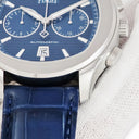 腕時計 ピアジェ PIAGET POLO ポロ デイト G0A43002 自動巻き メンズ OH済 ブルー バー スーパールミノバ 水平ギヨシェ クロノグラフ