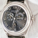 腕時計 パテックフィリップ PATEK PHILIPPE アニュアルカレンダー 5035G-017 自動巻き メンズ OH済 K18WG無垢 グレー 年次カレンダー