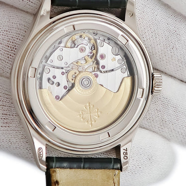腕時計 パテックフィリップ PATEK PHILIPPE アニュアルカレンダー 5035G-017 自動巻き メンズ OH済 K18WG無垢 グレー 年次カレンダー
