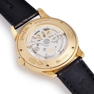 腕時計 グラスヒュッテ オリジナル GLASHUTTE ORIGINAL セネタ パーペチュアルカレンダー 1-39-50-01-11-04 自動巻き メンズ OH済 K18RG無垢 バー