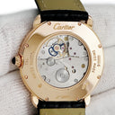 腕時計 カルティエ Cartier ロンド ルイ カルティエ W1538051 手巻き メンズ OH済 K18PG無垢 ローマン ギヨシェ 青針