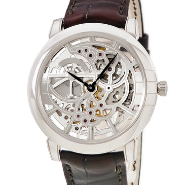 腕時計 ハリーウィンストン Harry Winston ミッドナイト スケルトン MIDAHM42WW001 自動巻き メンズ OH済 K18WG無垢 シースルー