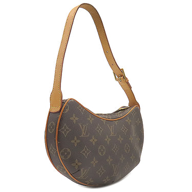 ルイヴィトン LOUIS VUITTON ポシェット クロワッサン M51510 モノグラム モノグラムキャンバス ショルダーバッグ ゴールド金具 茶