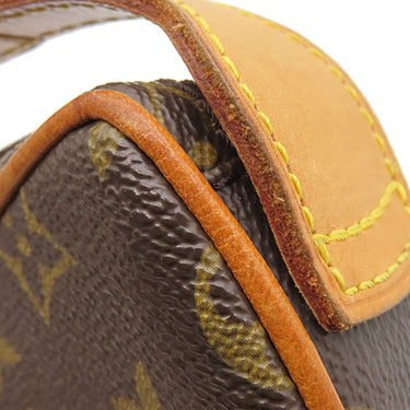 ルイヴィトン LOUIS VUITTON ポシェット クロワッサン M51510 モノグラム モノグラムキャンバス ショルダーバッグ ゴールド金具 茶