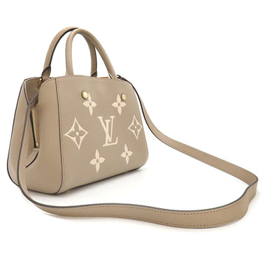 ルイヴィトン LOUIS VUITTON モンテーニュBB M45489 トゥルトレールクレーム バイカラーモノグラムアンプラント 2WAYバッグ ゴールド金具 グレージュ ハンドバッグ ショルダーバッグ