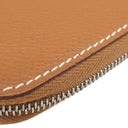 エルメス HERMES アザップ シルクイン ミニ コインケース ゴールド ヴォーエプソン コインケース シルバー金具 茶 ラウンドファスナー