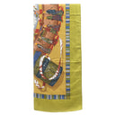 エルメス HERMES カレ140 カレジェアン グリーン×ベージュ×マルチカラー カシミヤ シルク ストール 【 PRIERES AU VENT / 風の中の祈り】