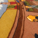 エルメス HERMES カレ140 カレジェアン グリーン×ベージュ×マルチカラー カシミヤ シルク ストール 【 PRIERES AU VENT / 風の中の祈り】