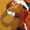 エルメス HERMES カレ140 カレジェアン グリーン×ベージュ×マルチカラー カシミヤ シルク ストール 【 PRIERES AU VENT / 風の中の祈り】