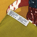 エルメス HERMES カレ140 カレジェアン グリーン×ベージュ×マルチカラー カシミヤ シルク ストール 【 PRIERES AU VENT / 風の中の祈り】