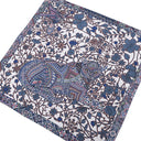 エルメス HERMES カレ140 カレジェアン グリス×ブルー×アカジュ― カシミヤ シルク ストール 新品 未使用 【LE JAGUAR ET LE COLIB/ジャガーとハチドリのデザイン】