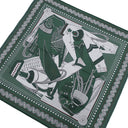 エルメス HERMES ショール カレ140 CARRE カレジェアン ヴェールロデン×グリシネ×ボルドー カシミヤ シルク ストール 【ZOUAVES ET DRAGONS BANDANA /ズアヴとドラゴン】