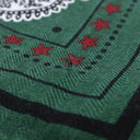 エルメス HERMES ショール カレ140 CARRE カレジェアン ヴェールロデン×グリシネ×ボルドー カシミヤ シルク ストール 【ZOUAVES ET DRAGONS BANDANA /ズアヴとドラゴン】