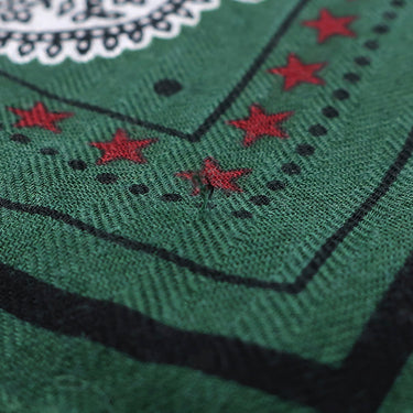 エルメス HERMES ショール カレ140 CARRE カレジェアン ヴェールロデン×グリシネ×ボルドー カシミヤ シルク ストール 【ZOUAVES ET DRAGONS BANDANA /ズアヴとドラゴン】