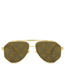 ルイヴィトン LOUIS VUITTON LVフラッシュ 59□14 Z1493U ゴールド メタル サングラス モノグラム パイロットシェイプ