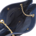 シャネル CHANEL マトラッセ スモール ショッピングバッグ ネイビー カーフレザー トートバッグ ゴールド金具 紺 チェーンショルダー ココマーク