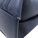 シャネル CHANEL マトラッセ スモール ショッピングバッグ ネイビー カーフレザー トートバッグ ゴールド金具 紺 チェーンショルダー ココマーク