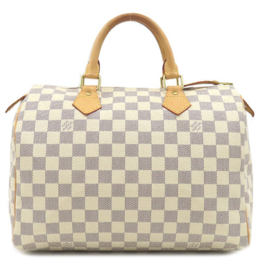 ルイヴィトン LOUIS VUITTON スピーディ30 N41533 ダミエアズール ダミエアズールキャンバス ハンドバッグ ゴールド金具 白 ボストン 鍵・パドロック欠品