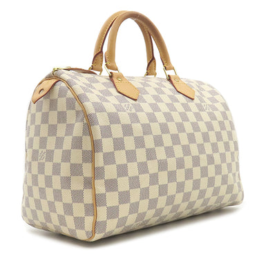 ルイヴィトン LOUIS VUITTON スピーディ30 N41533 ダミエアズール ダミエアズールキャンバス ハンドバッグ ゴールド金具 白 ボストン 鍵・パドロック欠品