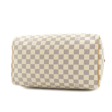 ルイヴィトン LOUIS VUITTON スピーディ30 N41533 ダミエアズール ダミエアズールキャンバス ハンドバッグ ゴールド金具 白 ボストン 鍵・パドロック欠品
