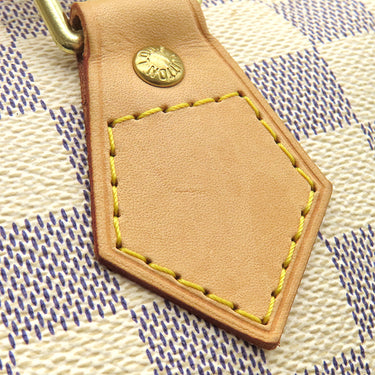 ルイヴィトン LOUIS VUITTON スピーディ30 N41533 ダミエアズール ダミエアズールキャンバス ハンドバッグ ゴールド金具 白 ボストン 鍵・パドロック欠品