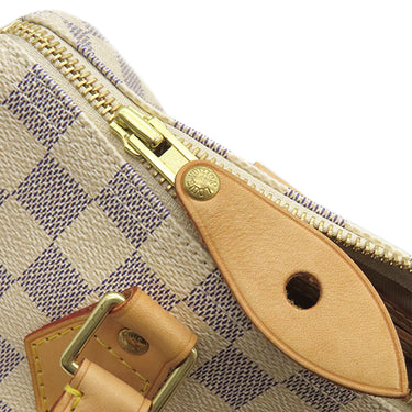 ルイヴィトン LOUIS VUITTON スピーディ30 N41533 ダミエアズール ダミエアズールキャンバス ハンドバッグ ゴールド金具 白 ボストン 鍵・パドロック欠品