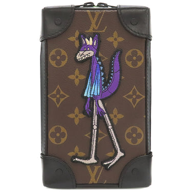 ルイヴィトン LOUIS VUITTON ソフトトランク フォーンボックス M80144 モノグラム×ブラック モノグラムキャンバス ボディバッグ マットブラック金具 LV フレンド 刺繡 ショルダー