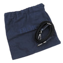 クリスチャン・ディオール Christian Dior マイクロ ポーチ 2ESCA326VLM_36BU ネイビー キャンバス レザー 2WAYバッグ シルバー金具 紺 クロスボディ