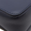 クリスチャン・ディオール Christian Dior マイクロ ポーチ 2ESCA326VLM_36BU ネイビー キャンバス レザー 2WAYバッグ シルバー金具 紺 クロスボディ