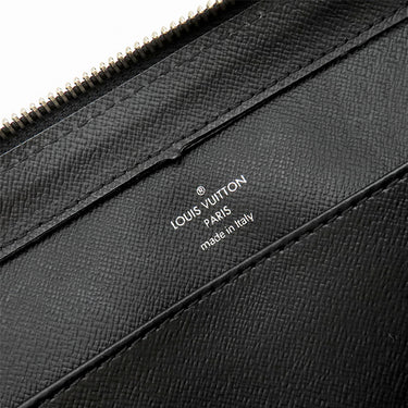 ルイヴィトン LOUIS VUITTON バイカル M30182 アルドワーズ タイガ セカンドバッグ マットシルバー金具 チャコールグレー クラッチバッグ レザー