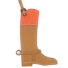 エルメス HERMES パドック ボット ブーツ ナチュラルサブレ×オレンジ ヴォースイフト バトラー バッグチャーム シルバー金具 茶 オレンジ