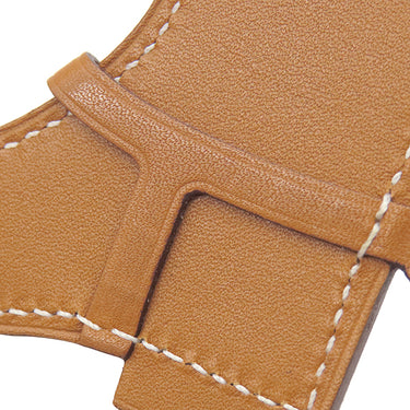 エルメス HERMES パドック ボット ブーツ ナチュラルサブレ×オレンジ ヴォースイフト バトラー バッグチャーム シルバー金具 茶 オレンジ