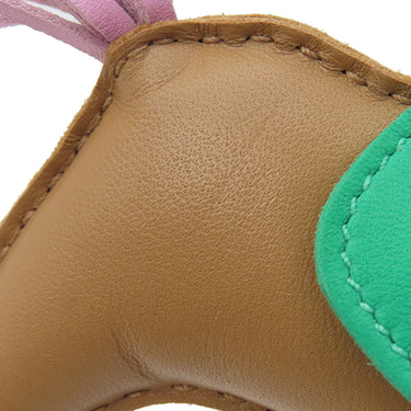 エルメス HERMES ロデオMM チャイ×モーヴシルベストル×ミント アニューミロ バッグチャーム 茶 ピンク 緑