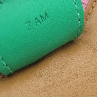 エルメス HERMES ロデオMM チャイ×モーヴシルベストル×ミント アニューミロ バッグチャーム 茶 ピンク 緑