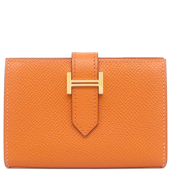 T*r様 【HERMÈS エルメス】ベアン 名刺入れ カードケース H金具 オレ エルメス HERMES ベアン オレンジ ヴォーエプソン カードケース