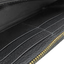 グッチ GUCCI プチマーモント ジップアラウンドウォレット 456117 ブラック レザー 長財布 ゴールド金具 黒 ラウンドファスナー ダブルG