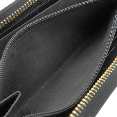 グッチ GUCCI プチマーモント ジップアラウンドウォレット 456117 ブラック レザー 長財布 ゴールド金具 黒 ラウンドファスナー ダブルG