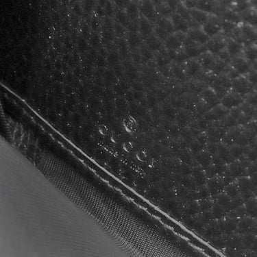 グッチ GUCCI プチマーモント ジップアラウンドウォレット 456117 ブラック レザー 長財布 ゴールド金具 黒 ラウンドファスナー ダブルG