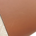 ロエベ LOEWE ハンモックバッグ スモール エクリュ×タン レザー ジャガードコットン 2WAYバッグ ゴールド金具 茶 白 ハンドバッグ ショルダー アナグラム ジャガード